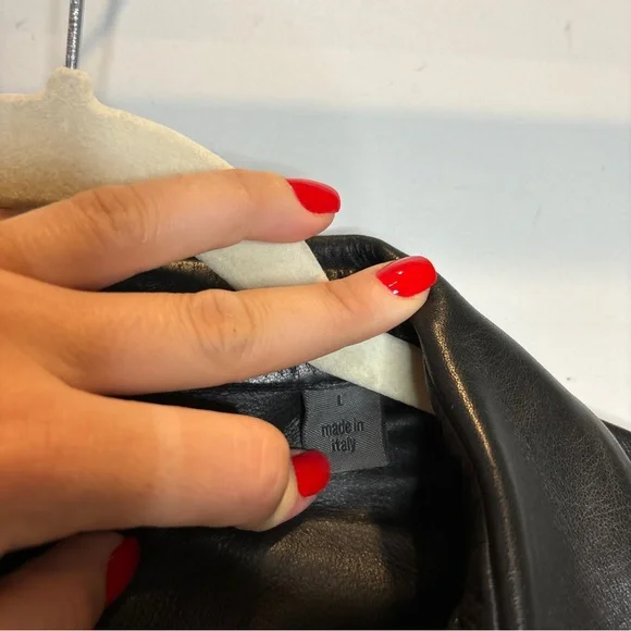 John Varvatos Leather Button Down Shirt - Picture 9 of 9